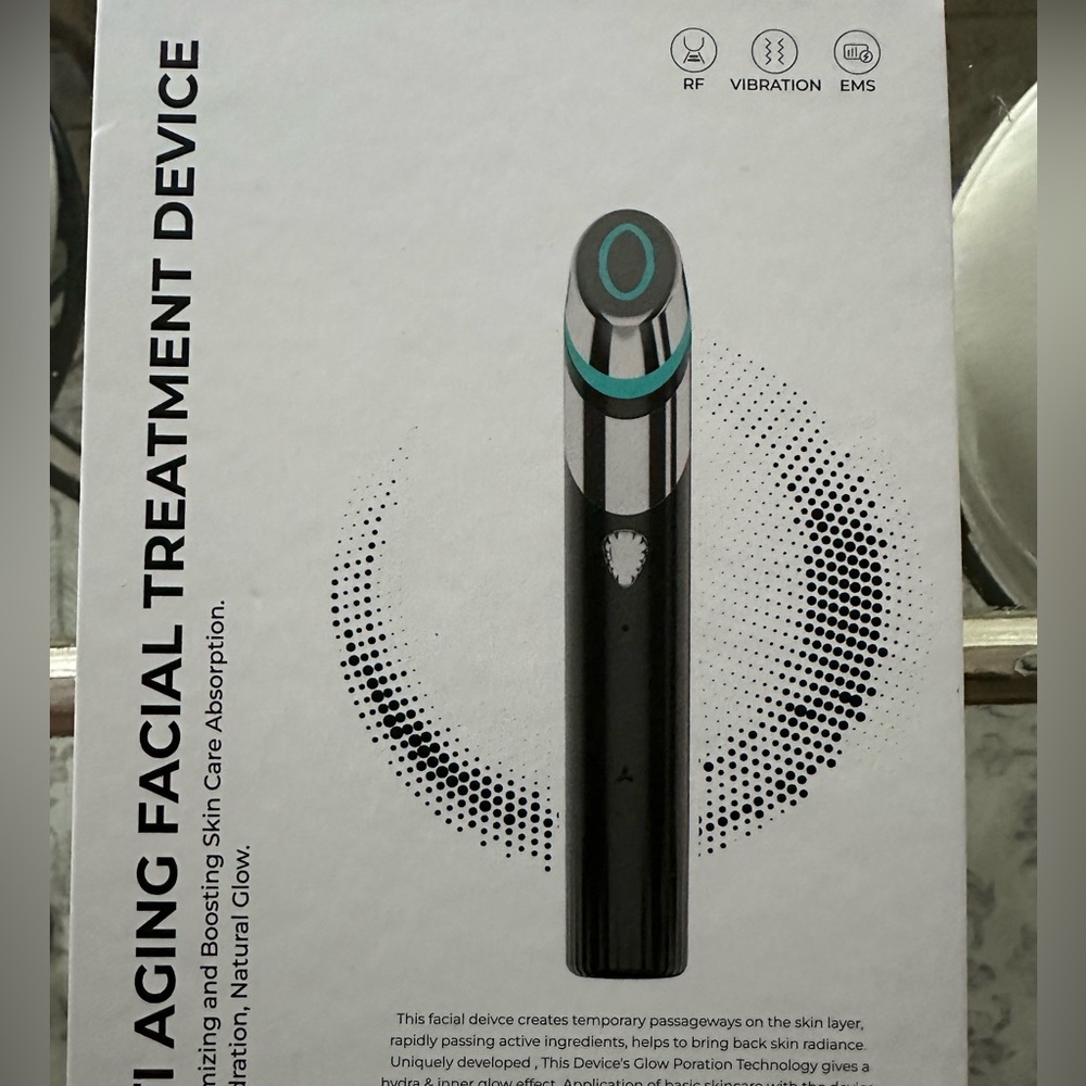 Anti-aging micro current facial device.